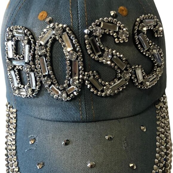 Bling Boss Baseball Cap Women Rhinestone Gift Boss Lady Cotton Adjustable - Picture 5 of 9